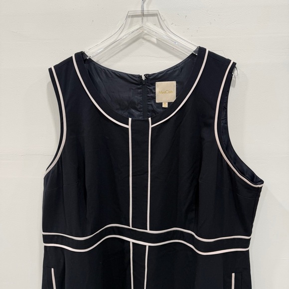 ModCloth Roving Reporter Navy Dress Piping Detail Pockets Size 4X - Picture 3 of 7